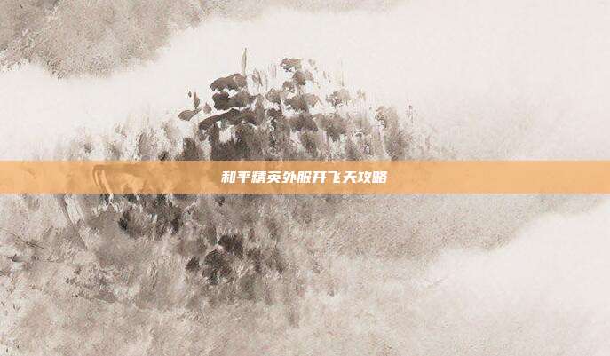 和平精英外服开飞天攻略