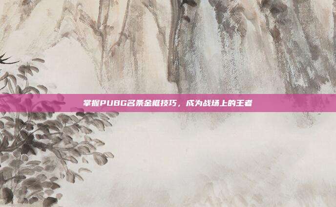 掌握PUBG名条金框技巧，成为战场上的王者