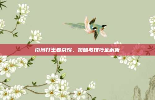 南浔打王者荣耀,策略与技巧全解析