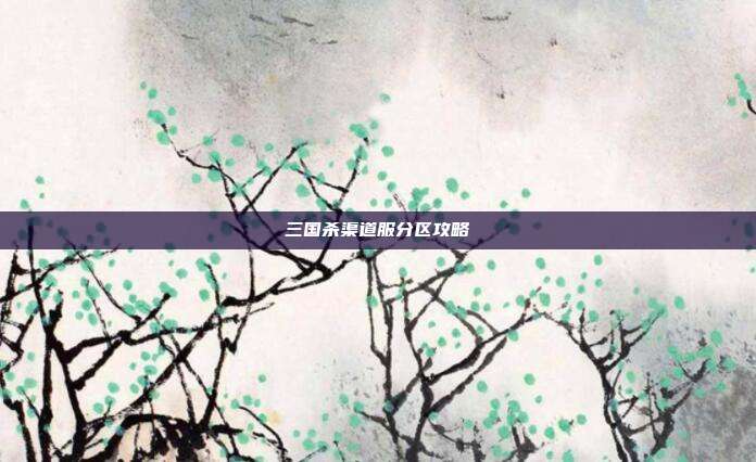 三国杀渠道服分区攻略