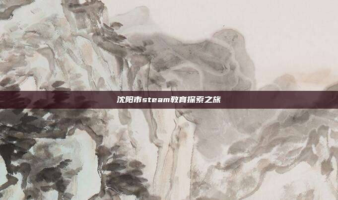 沈阳市steam教育探索之旅
