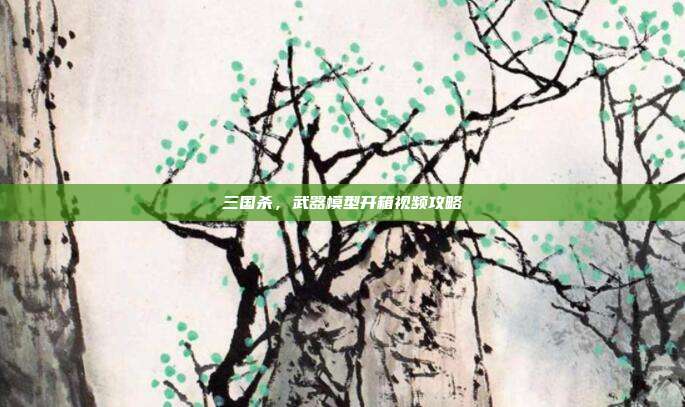三国杀，武器模型开箱视频攻略