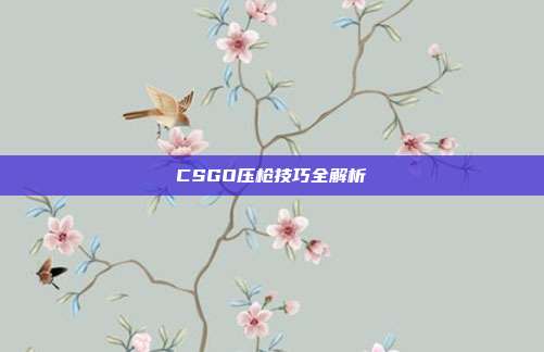 CSGO压枪技巧全解析
