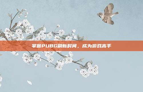 掌握PUBG刷新时间，成为游戏高手