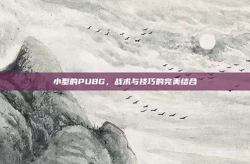 小型的PUBG，战术与技巧的完美结合