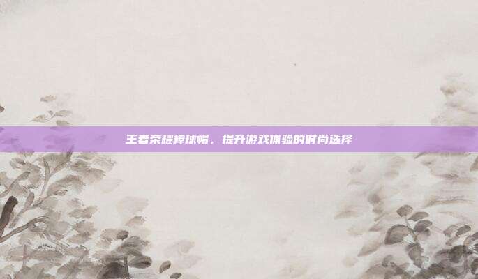 王者荣耀棒球帽，提升游戏体验的时尚选择