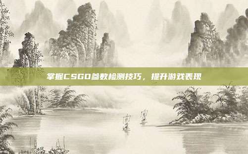 掌握CSGO参数检测技巧,提升游戏表现