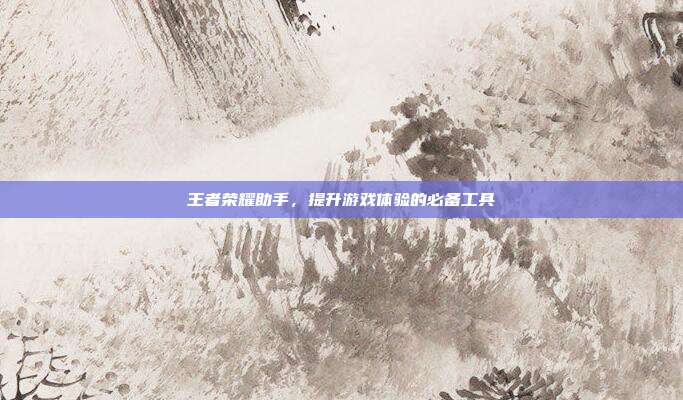 王者荣耀助手，提升游戏体验的必备工具