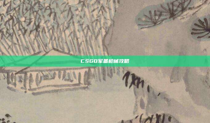 CSGO军备枪械攻略