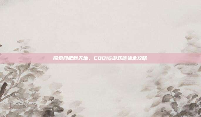 探索网吧新天地，COD16游戏体验全攻略