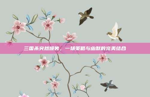 三国杀突然爆笑，一场策略与幽默的完美结合