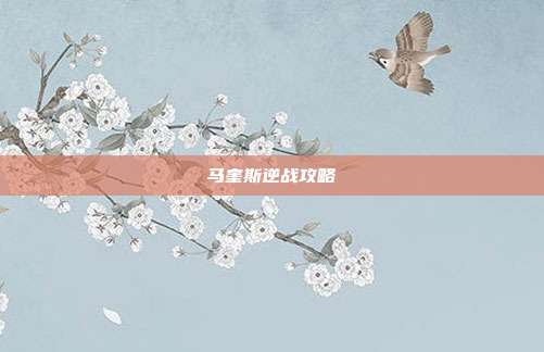 马奎斯逆战攻略