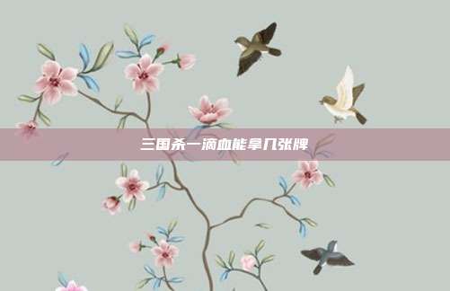 三国杀一滴血能拿几张牌