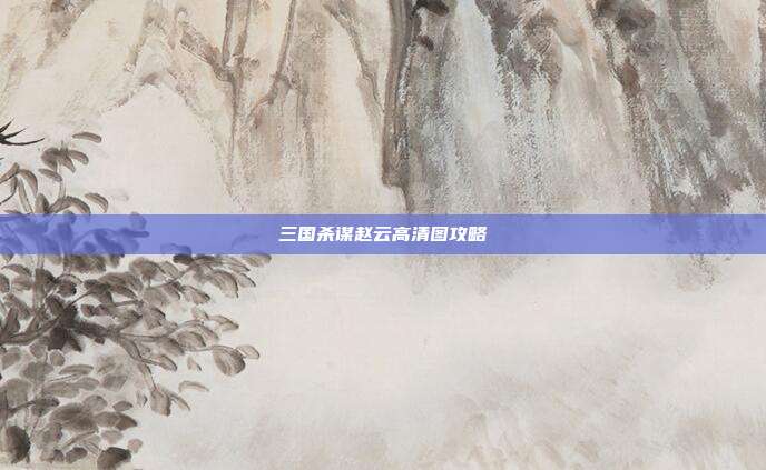 三国杀谋赵云高清图攻略