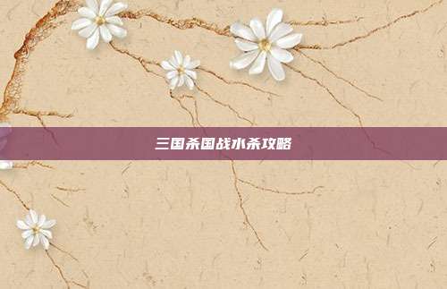 三国杀国战水杀攻略