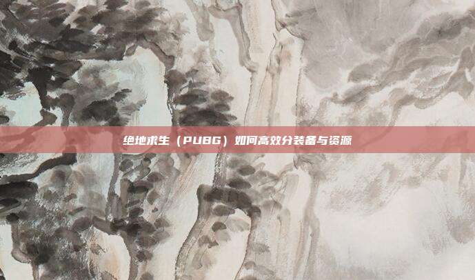 绝地求生（PUBG）如何高效分装备与资源