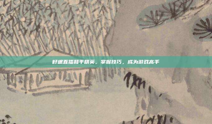 籽岷直播和平精英，掌握技巧，成为游戏高手