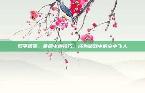 和平精英，掌握电梯技巧，成为游戏中的空中飞人