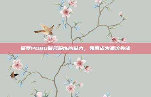 探索PUBG联名服饰的魅力,如何成为潮流先锋