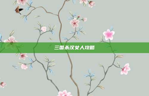 三国杀汉女人攻略