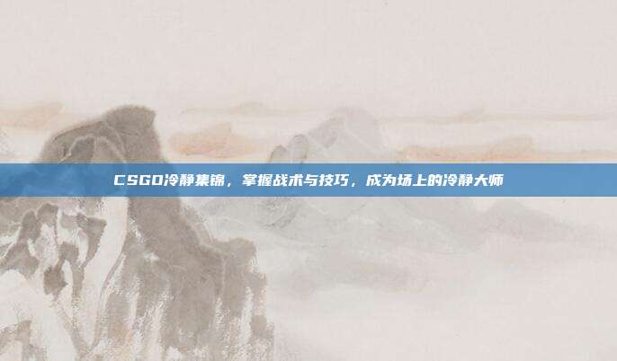 CSGO冷静集锦,掌握战术与技巧,成为场上的冷静大师
