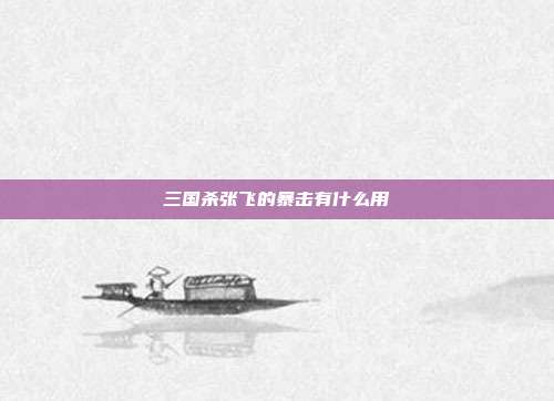 三国杀张飞的暴击有什么用