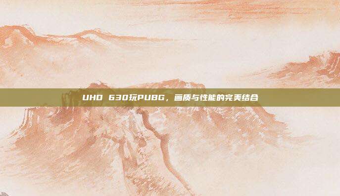 UHD 630玩PUBG，画质与性能的完美结合