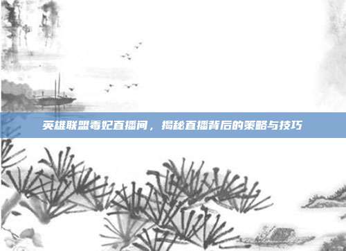 英雄联盟毒妃直播间，揭秘直播背后的策略与技巧