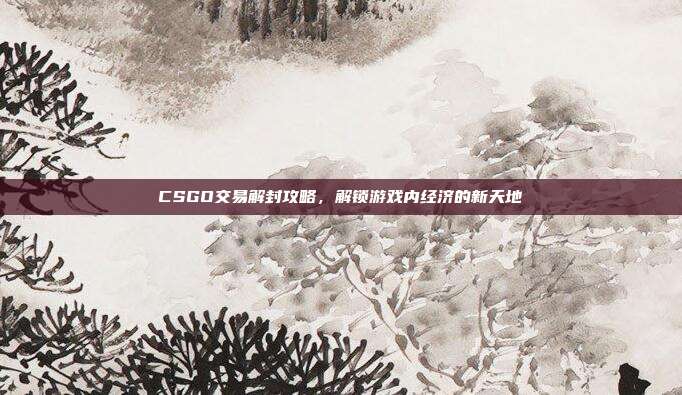 CSGO交易解封攻略,解锁游戏内经济的新天地