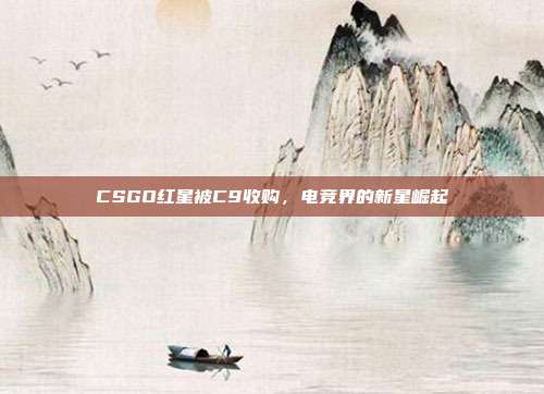 CSGO红星被C9收购，电竞界的新星崛起