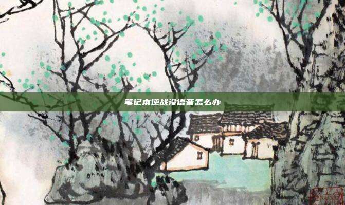 笔记本逆战没语音怎么办
