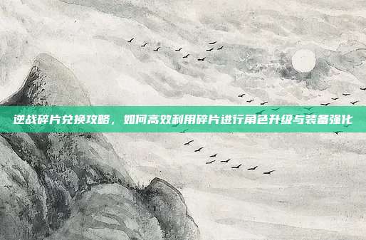 逆战碎片兑换攻略，如何高效利用碎片进行角色升级与装备强化