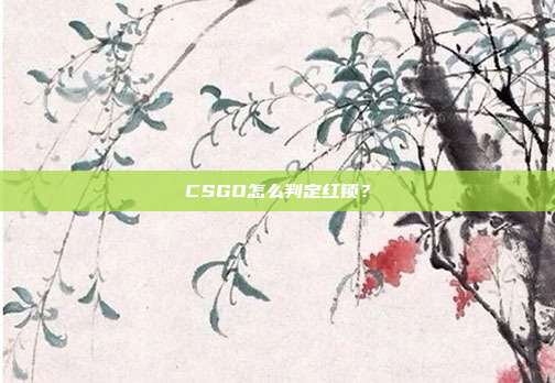 CSGO怎么判定红锁?
