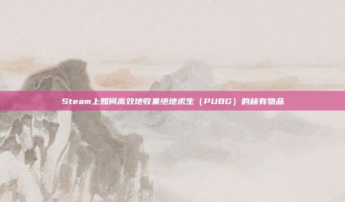 Steam上如何高效地收集绝地求生(PUBG)的稀有物品