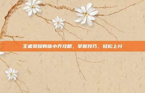 王者荣耀韩信小乔攻略,掌握技巧,轻松上分