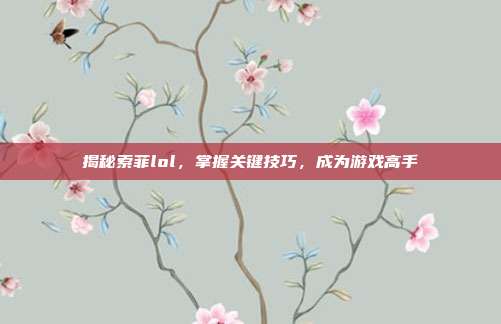 揭秘索菲lol，掌握关键技巧，成为游戏高手
