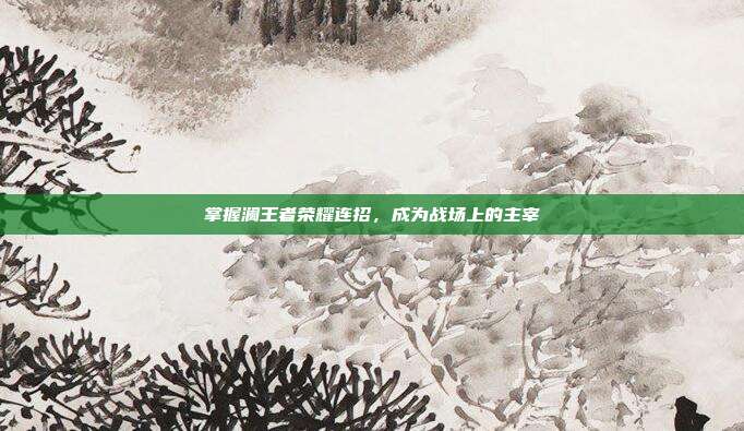 掌握澜王者荣耀连招，成为战场上的主宰