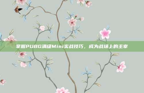 掌握PUBG满级Mini实战技巧，成为战场上的主宰