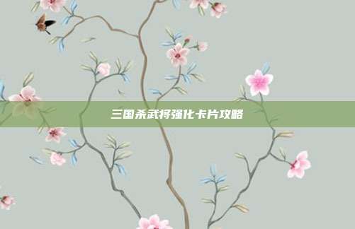三国杀武将强化卡片攻略