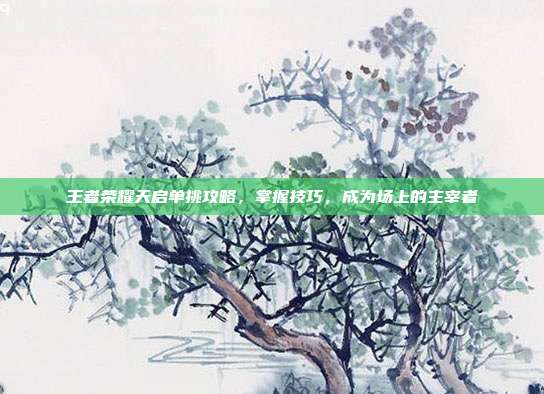 王者荣耀天启单挑攻略，掌握技巧，成为场上的主宰者