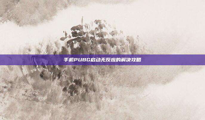 手机PUBG启动无反应的解决攻略