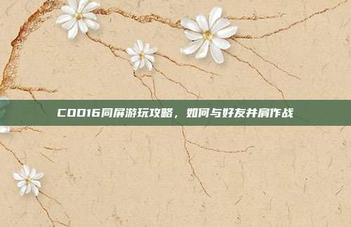 COD16同屏游玩攻略，如何与好友并肩作战