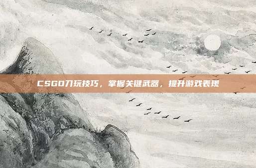 CSGO刀玩技巧,掌握关键武器,提升游戏表现