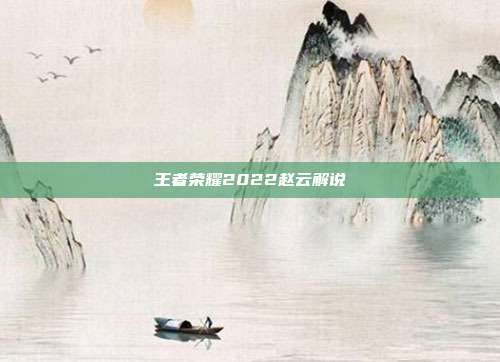 王者荣耀2022赵云解说