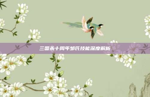 三国杀十周年邹氏技能深度解析