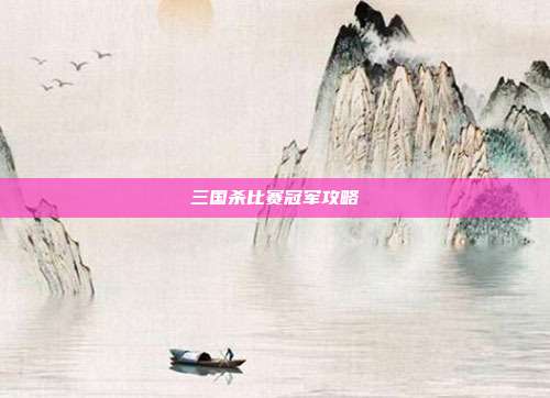 三国杀比赛冠军攻略