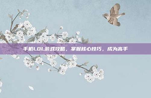 手机LOL游戏攻略,掌握核心技巧,成为高手
