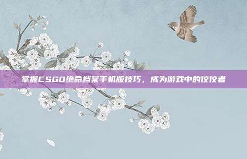 掌握CSGO绝命档案手机版技巧,成为游戏中的佼佼者