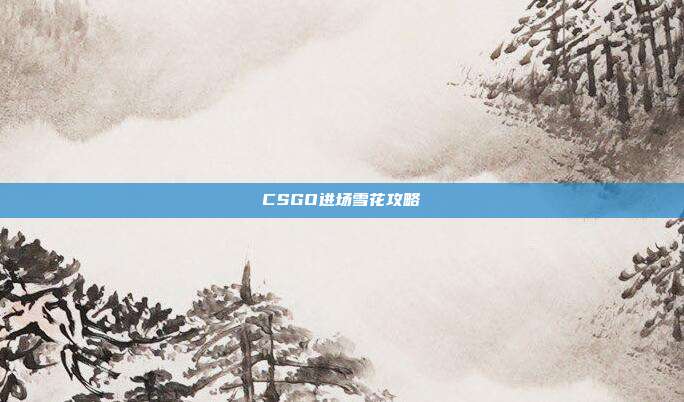 CSGO进场雪花攻略