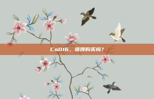 CoD16，值得购买吗？